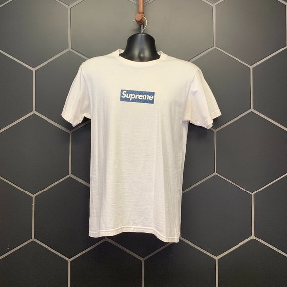 Supreme Other - ~Used! Unisex Supreme Yankee Box Logo White Hype Streetwear Shirt Size Medium